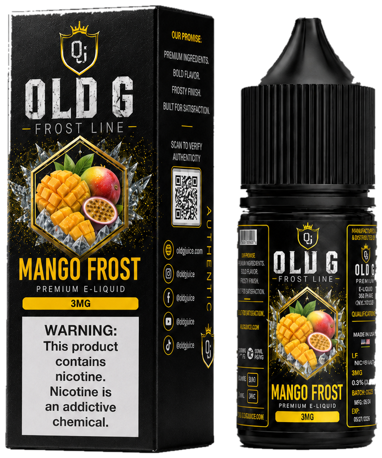 Mango Frost — bottle and box